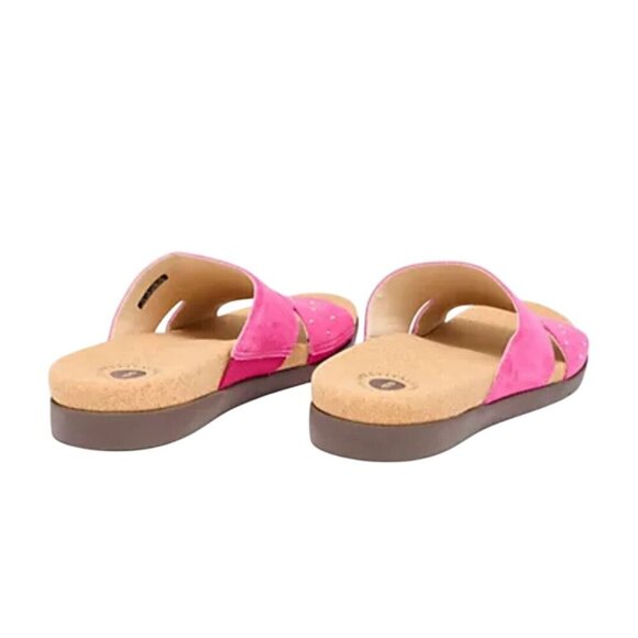Revitalign Orthotic Suede Slide Sandals Lucy Stud Pink Size 10D(Extra Wide) - Picture 4 of 11